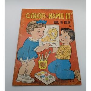 Vintage Color Name It Book To Color Stephens Publishing 1965 Coloring Children
